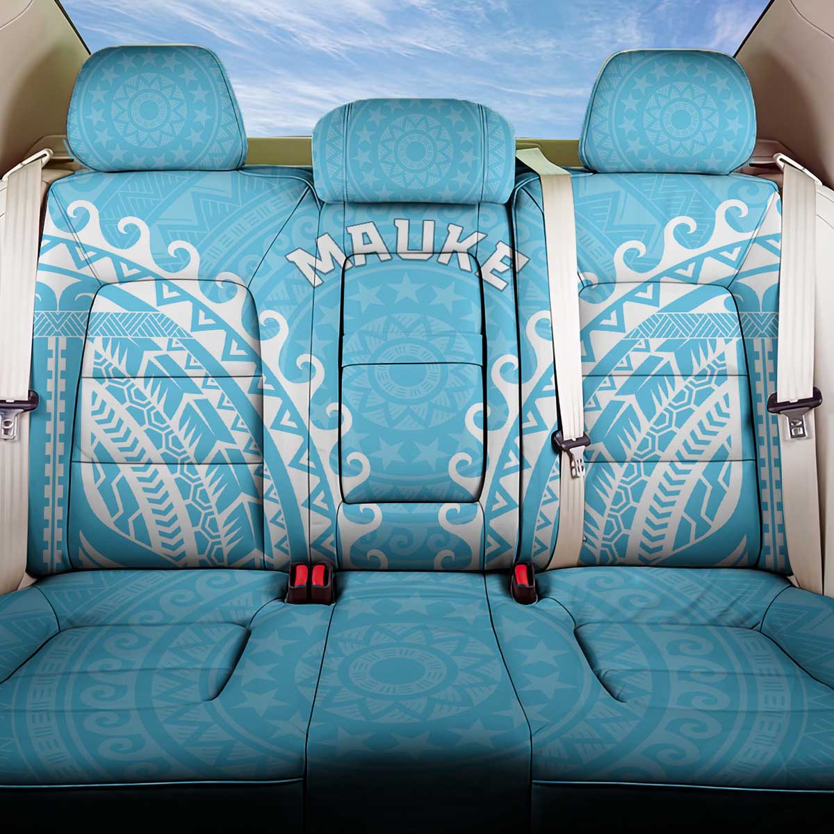 Custom Cook Islands Mauke Back Car Seat Cover Polynesian Tribal Tattoo