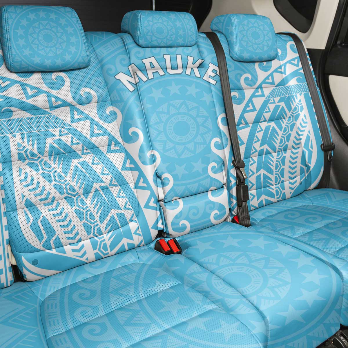 Custom Cook Islands Mauke Back Car Seat Cover Polynesian Tribal Tattoo