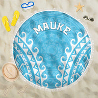 Cook Islands Mauke Beach Blanket Polynesian Tribal Tattoo LT05 One Size 150cm Baby Blue - Polynesian Pride