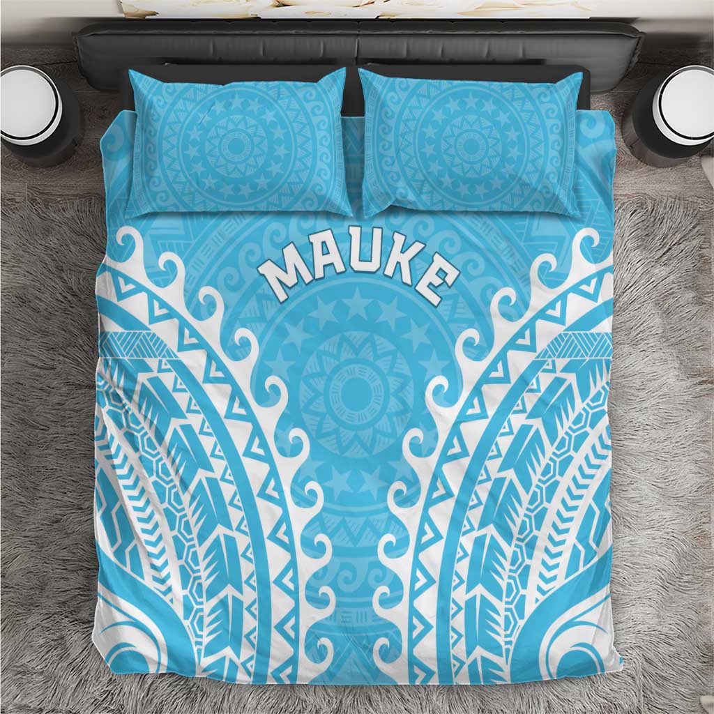 Custom Cook Islands Mauke Bedding Set Polynesian Tribal Tattoo