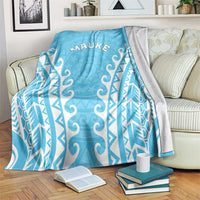 Cook Islands Mauke Blanket Polynesian Tribal Tattoo LT05 Baby Blue - Polynesian Pride