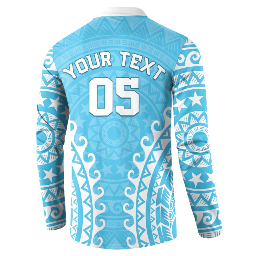 Custom Cook Islands Mauke Button Sweatshirt Polynesian Tribal Tattoo