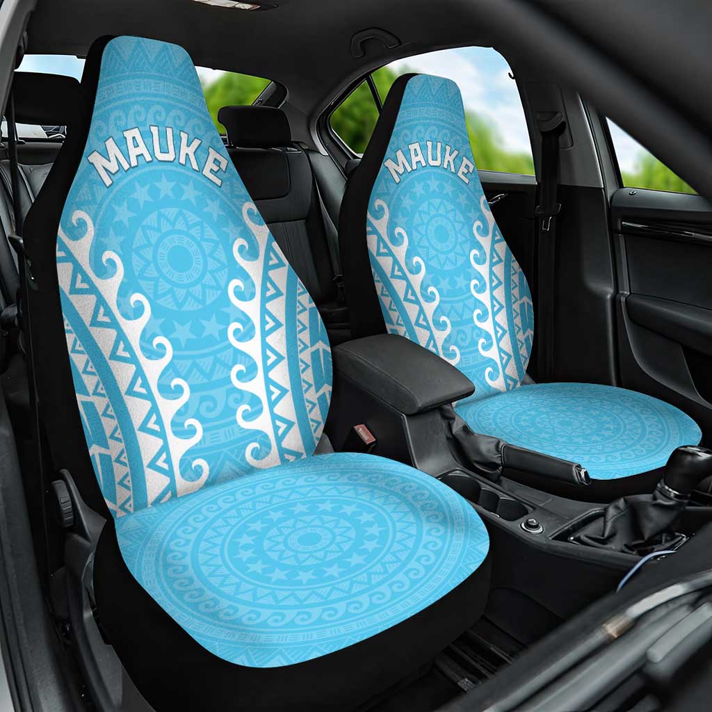 Custom Cook Islands Mauke Car Seat Cover Polynesian Tribal Tattoo