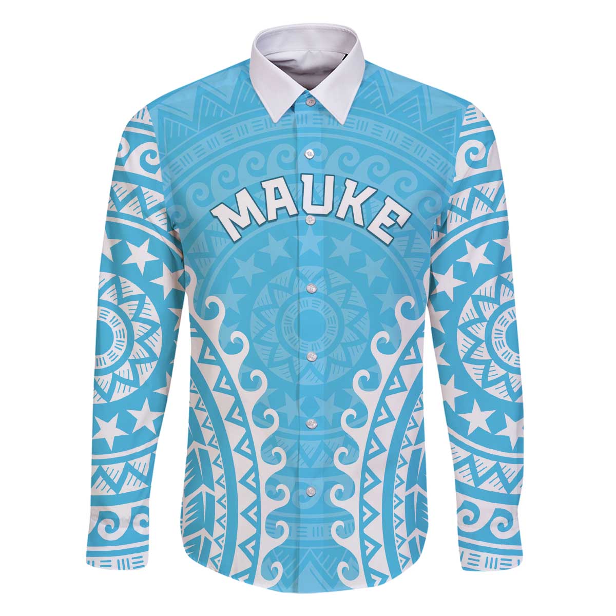 Custom Cook Islands Mauke Family Matching Off The Shoulder Long Sleeve Dress and Hawaiian Shirt Polynesian Tribal Tattoo