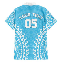 Custom Cook Islands Mauke Family Matching Short Sleeve Bodycon Dress and Hawaiian Shirt Polynesian Tribal Tattoo