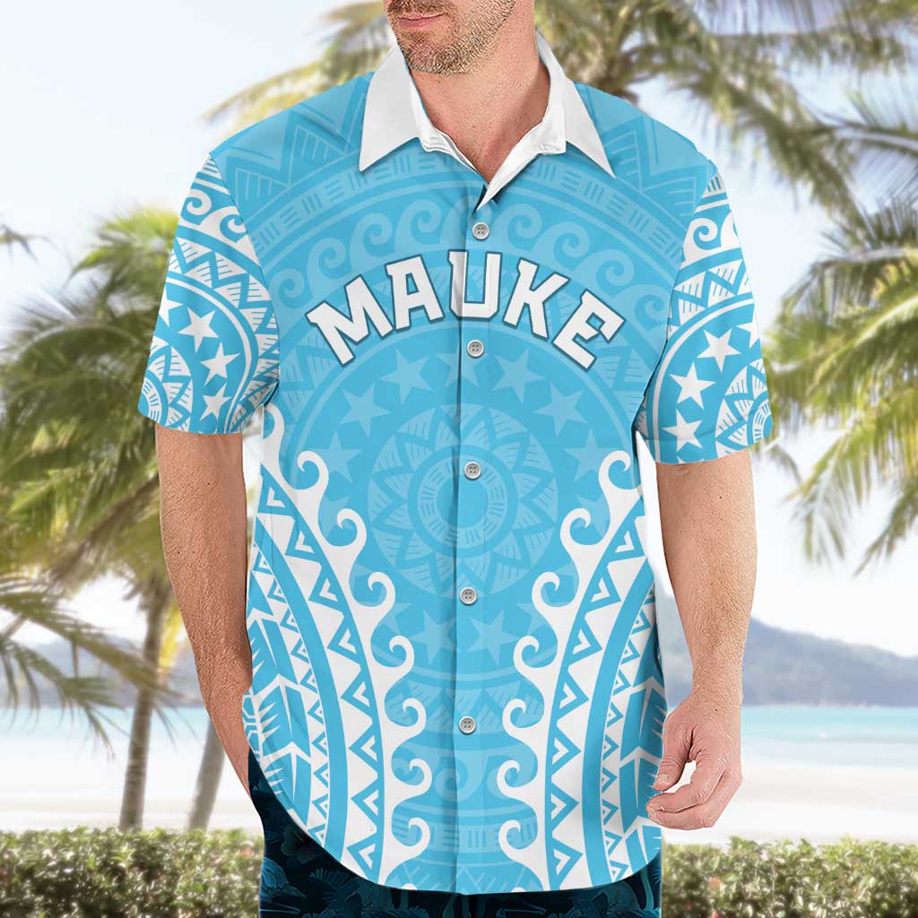 Custom Cook Islands Mauke Hawaiian Shirt Polynesian Tribal Tattoo