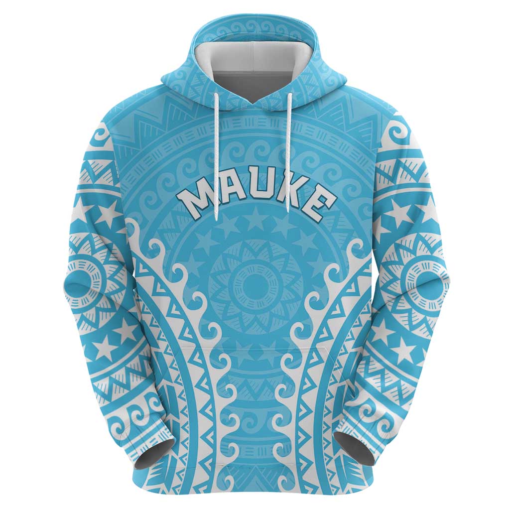 Custom Cook Islands Mauke Hoodie Polynesian Tribal Tattoo