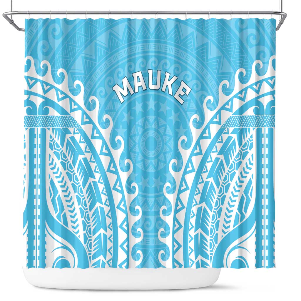 Custom Cook Islands Mauke Shower Curtain Polynesian Tribal Tattoo