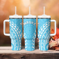 Cook Islands Mauke Tumbler With Handle Polynesian Tribal Tattoo LT05 - Polynesian Pride