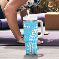 Cook Islands Mauke Tumbler With Handle Polynesian Tribal Tattoo LT05 - Polynesian Pride