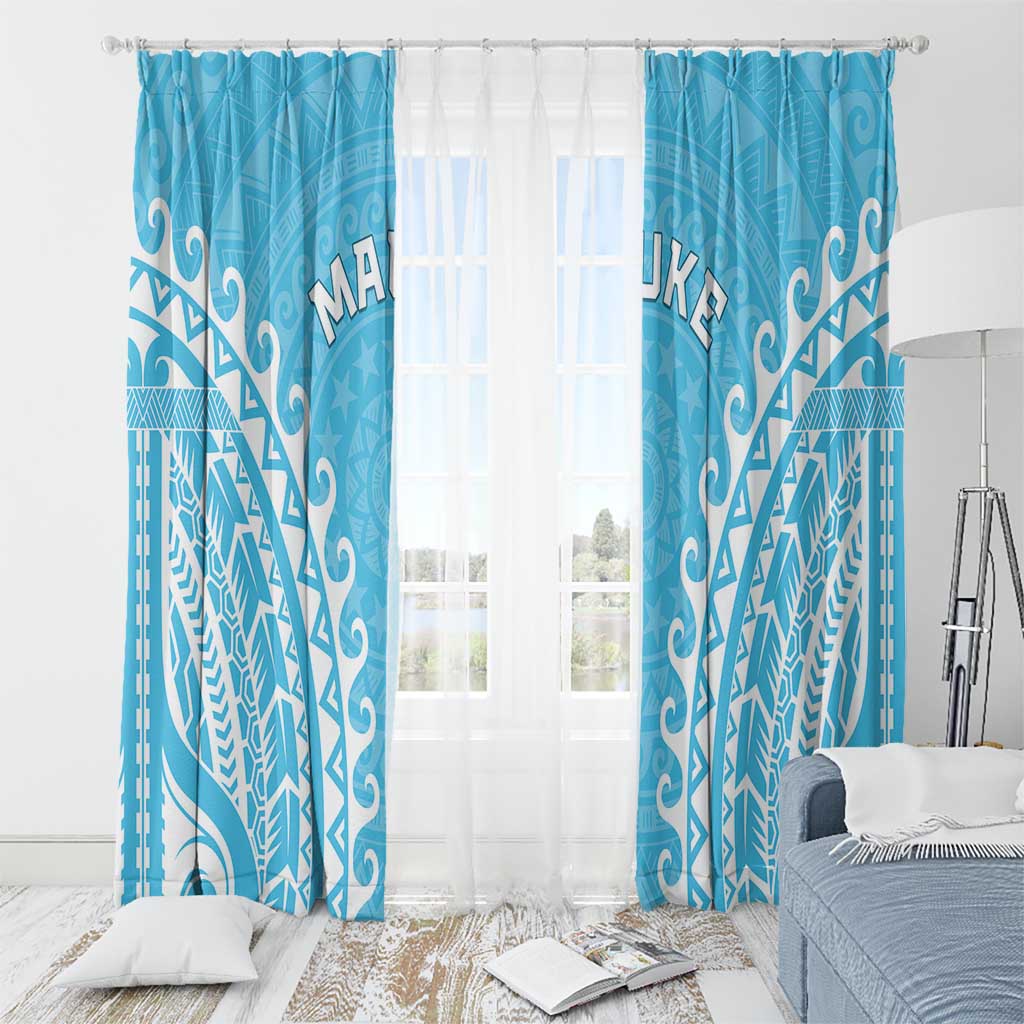 Cook Islands Mauke Window Curtain Polynesian Tribal Tattoo LT05 - Polynesian Pride