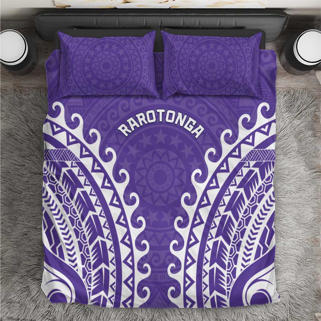 Custom Cook Islands Rarotonga Bedding Set Polynesian Tribal Tattoo