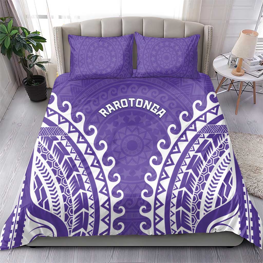 Custom Cook Islands Rarotonga Bedding Set Polynesian Tribal Tattoo