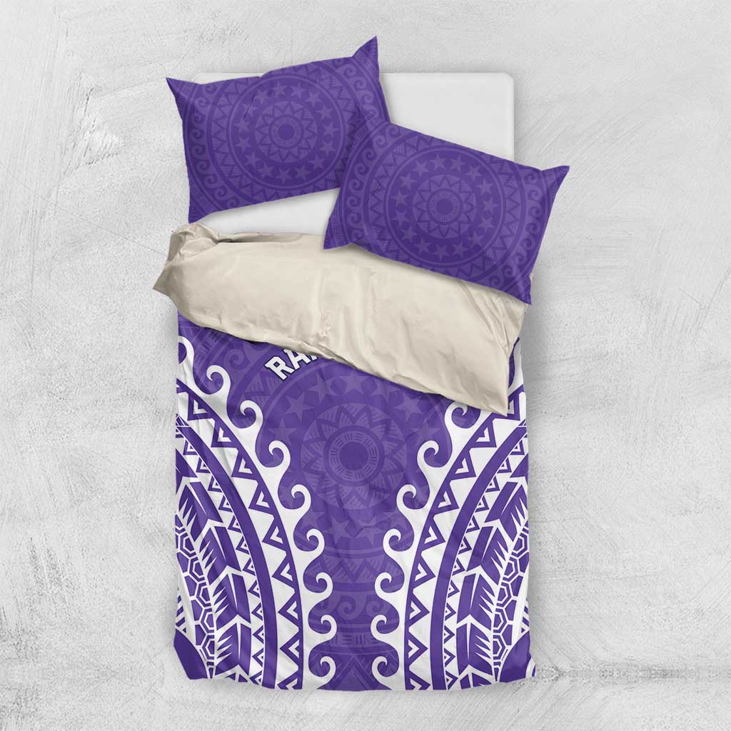 Custom Cook Islands Rarotonga Bedding Set Polynesian Tribal Tattoo