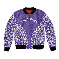 Custom Cook Islands Rarotonga Bomber Jacket Polynesian Tribal Tattoo