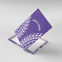 Cook Islands Rarotonga Canvas Wall Art Polynesian Tribal Tattoo LT05 With Frame Purple - Polynesian Pride