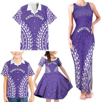 Custom Cook Islands Rarotonga Family Matching Tank Maxi Dress and Hawaiian Shirt Polynesian Tribal Tattoo