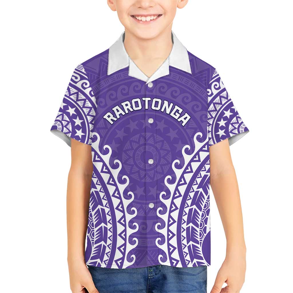 Custom Cook Islands Rarotonga Family Matching Tank Maxi Dress and Hawaiian Shirt Polynesian Tribal Tattoo