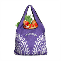 Custom Cook Islands Rarotonga Grocery Bag Polynesian Tribal Tattoo