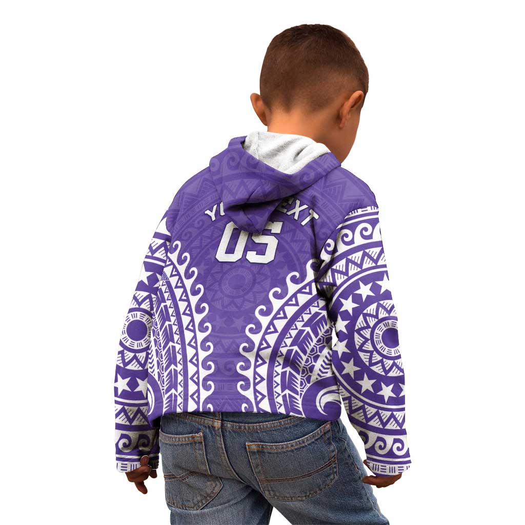 Custom Cook Islands Rarotonga Kid Hoodie Polynesian Tribal Tattoo