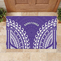 Cook Islands Rarotonga Rubber Doormat Polynesian Tribal Tattoo LT05 Purple - Polynesian Pride