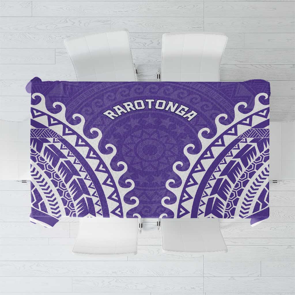 Cook Islands Rarotonga Tablecloth Polynesian Tribal Tattoo LT05 Purple - Polynesian Pride
