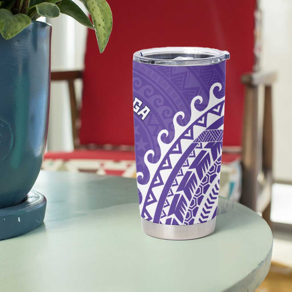 Cook Islands Rarotonga Tumbler Cup Polynesian Tribal Tattoo LT05 - Polynesian Pride