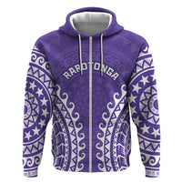 Custom Cook Islands Rarotonga Zip Hoodie Polynesian Tribal Tattoo