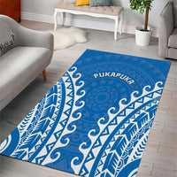 Custom Cook Islands Pukapuka Area Rug Polynesian Tribal Tattoo