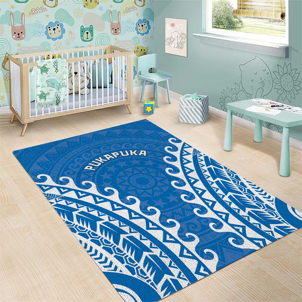 Custom Cook Islands Pukapuka Area Rug Polynesian Tribal Tattoo