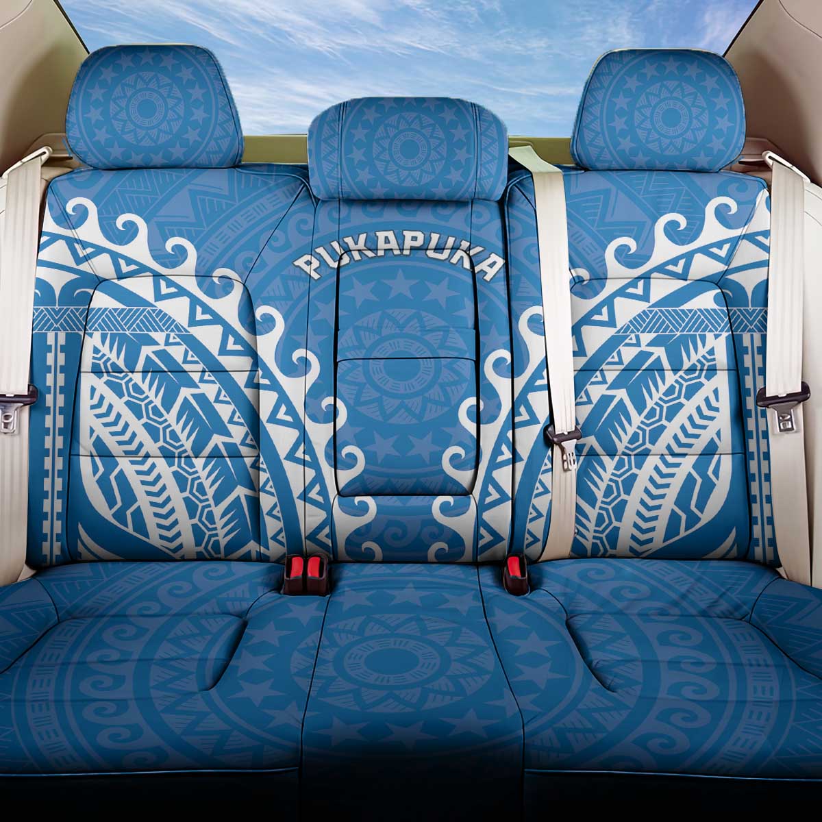 Custom Cook Islands Pukapuka Back Car Seat Cover Polynesian Tribal Tattoo