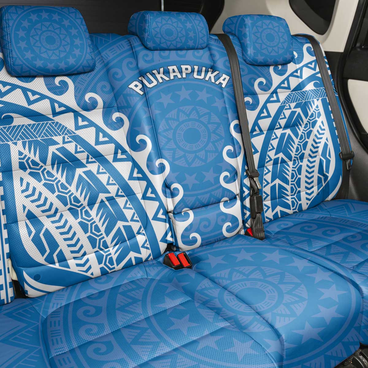 Custom Cook Islands Pukapuka Back Car Seat Cover Polynesian Tribal Tattoo