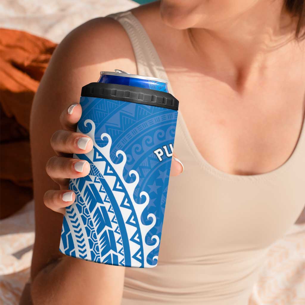 Cook Islands Pukapuka 4 in 1 Can Cooler Tumbler Polynesian Tribal Tattoo LT05 - Polynesian Pride