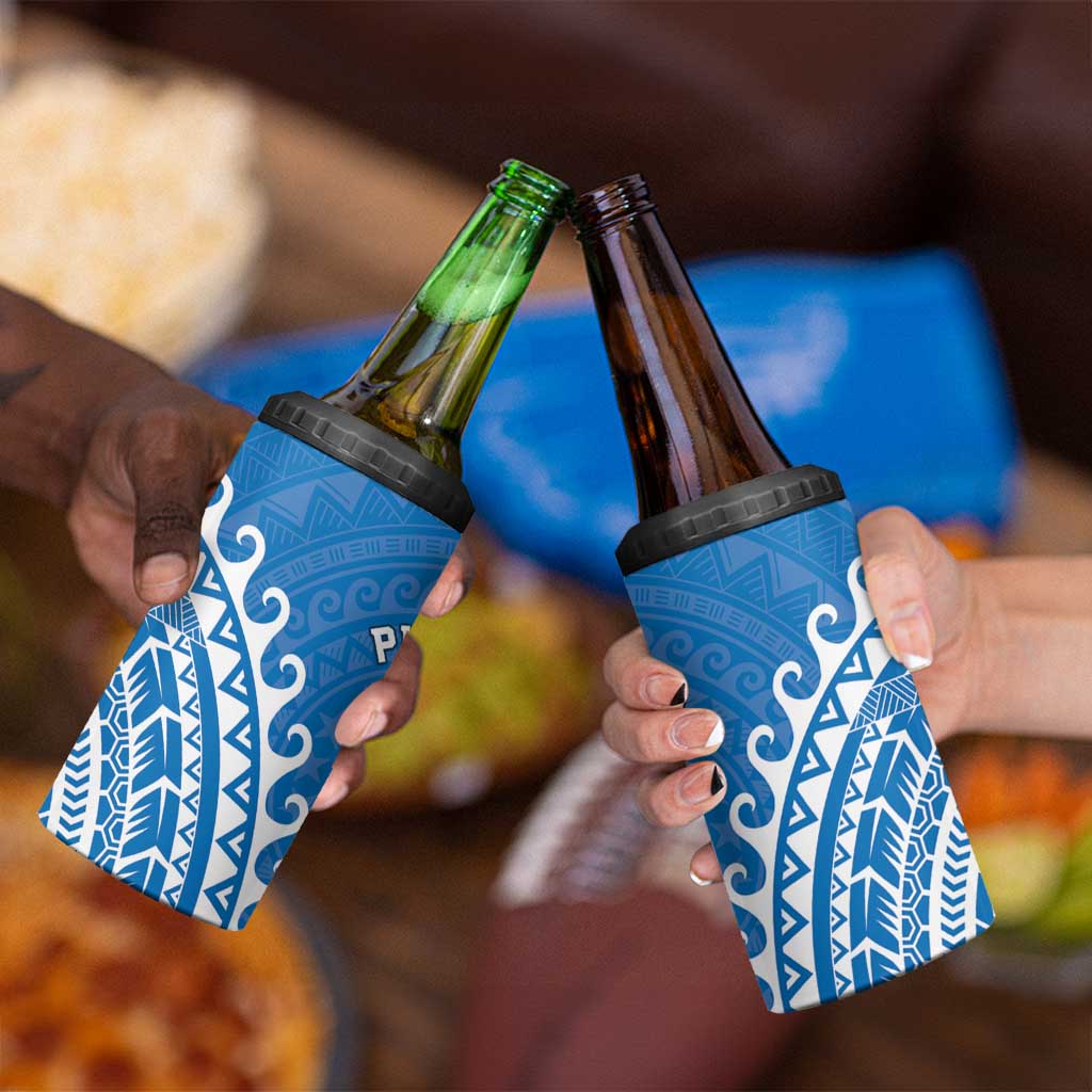 Cook Islands Pukapuka 4 in 1 Can Cooler Tumbler Polynesian Tribal Tattoo LT05 - Polynesian Pride