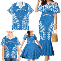 Custom Cook Islands Pukapuka Family Matching Mermaid Dress and Hawaiian Shirt Polynesian Tribal Tattoo