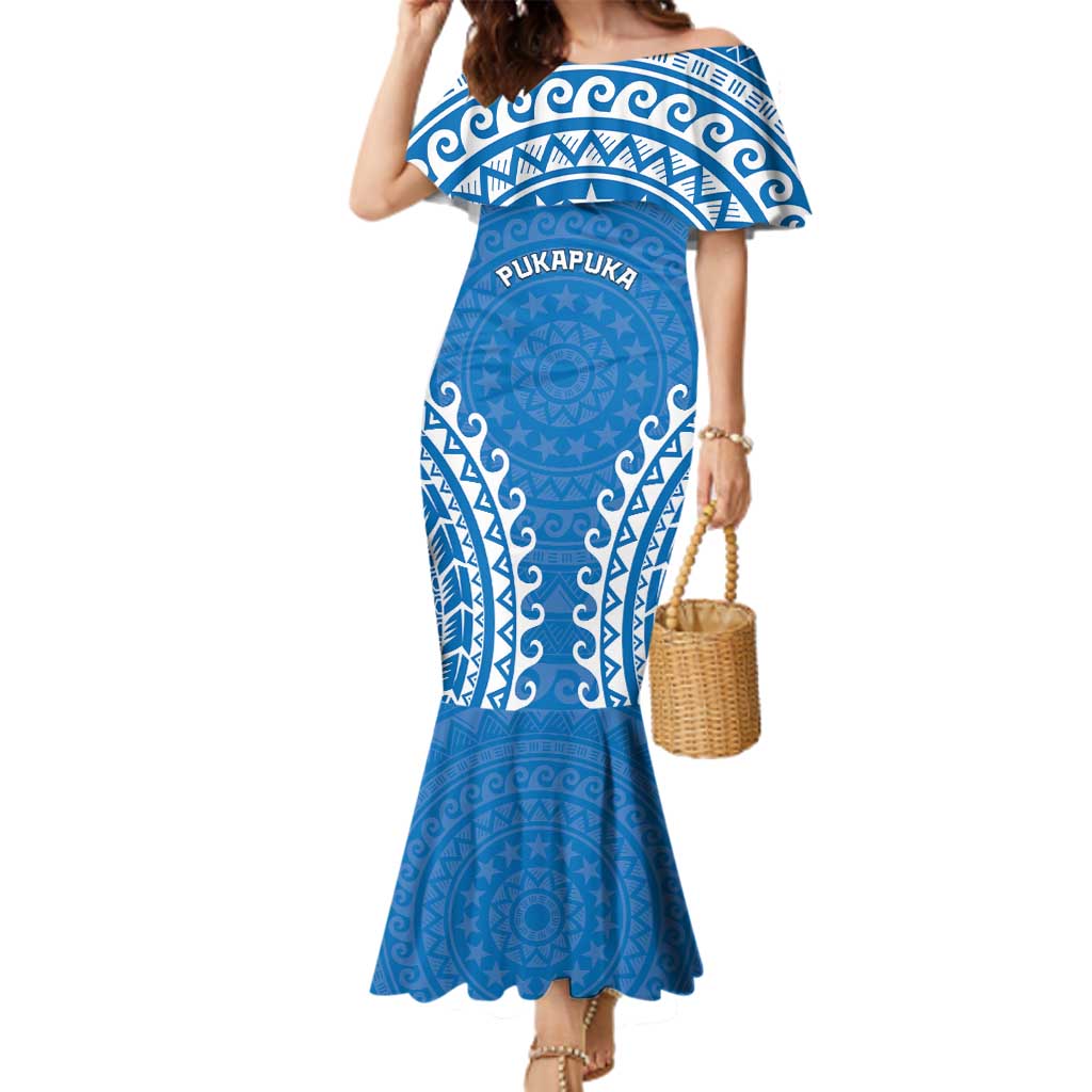 Custom Cook Islands Pukapuka Family Matching Mermaid Dress and Hawaiian Shirt Polynesian Tribal Tattoo