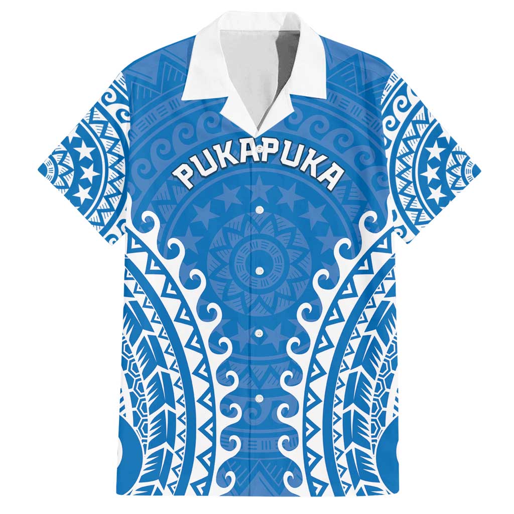 Custom Cook Islands Pukapuka Family Matching Off Shoulder Short Dress and Hawaiian Shirt Polynesian Tribal Tattoo