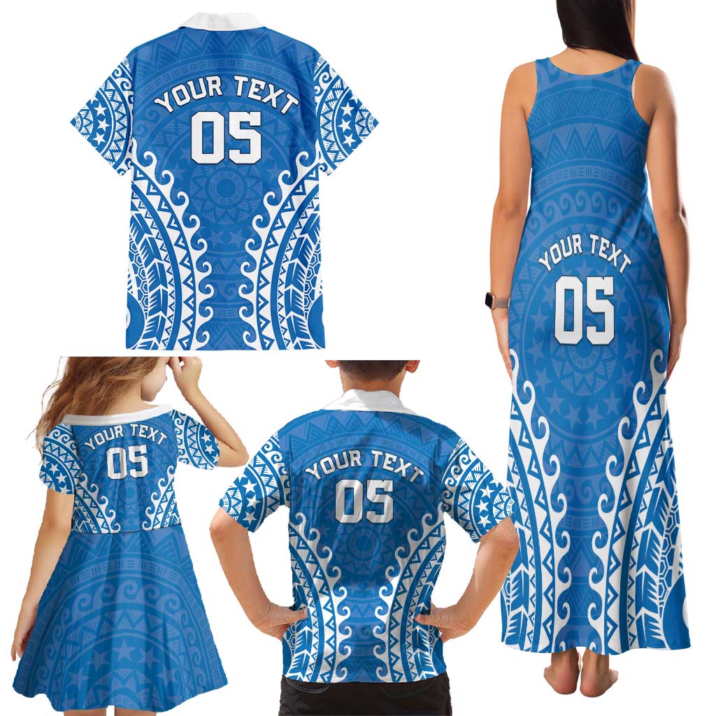 Custom Cook Islands Pukapuka Family Matching Tank Maxi Dress and Hawaiian Shirt Polynesian Tribal Tattoo