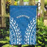 Cook Islands Pukapuka Garden Flag Polynesian Tribal Tattoo LT05 Garden Flag Blue - Polynesian Pride