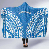 Cook Islands Pukapuka Hooded Blanket Polynesian Tribal Tattoo LT05 One Size Blue - Polynesian Pride