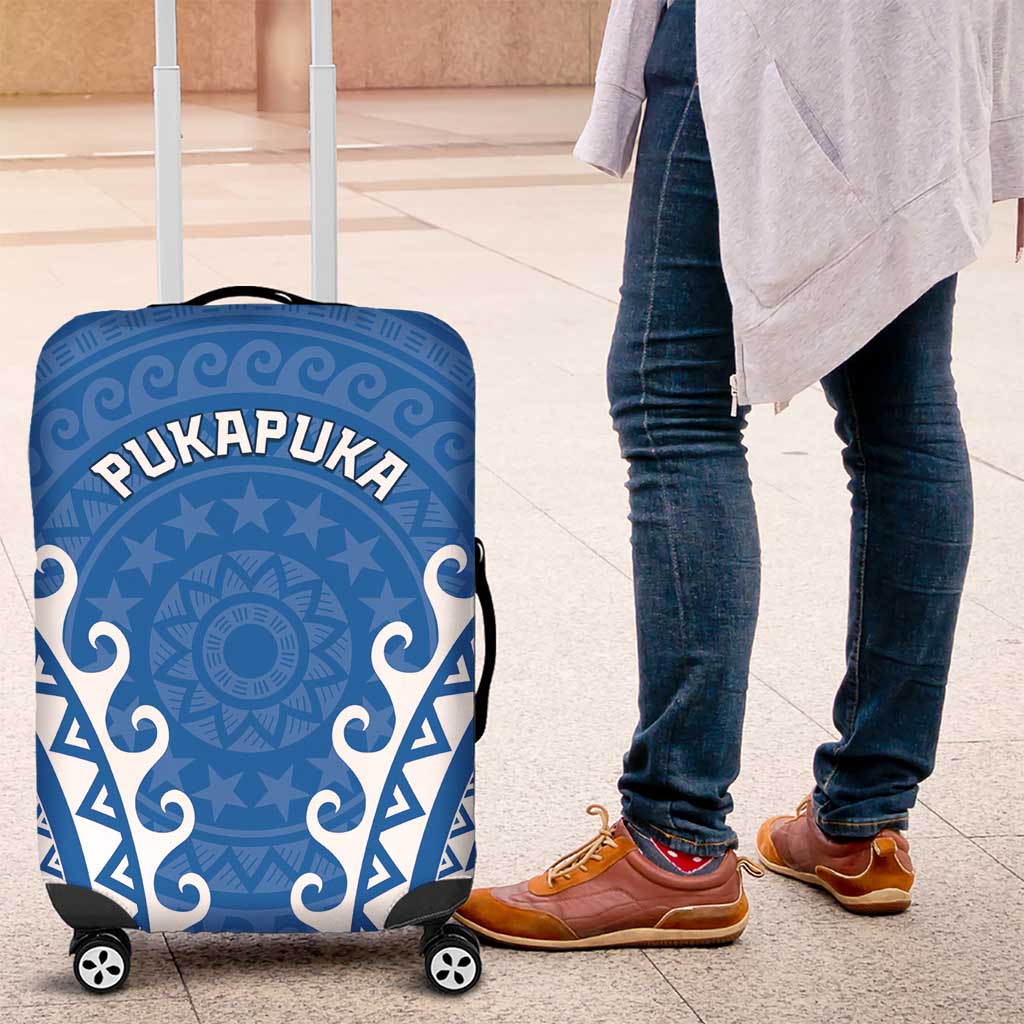 Custom Cook Islands Pukapuka Luggage Cover Polynesian Tribal Tattoo