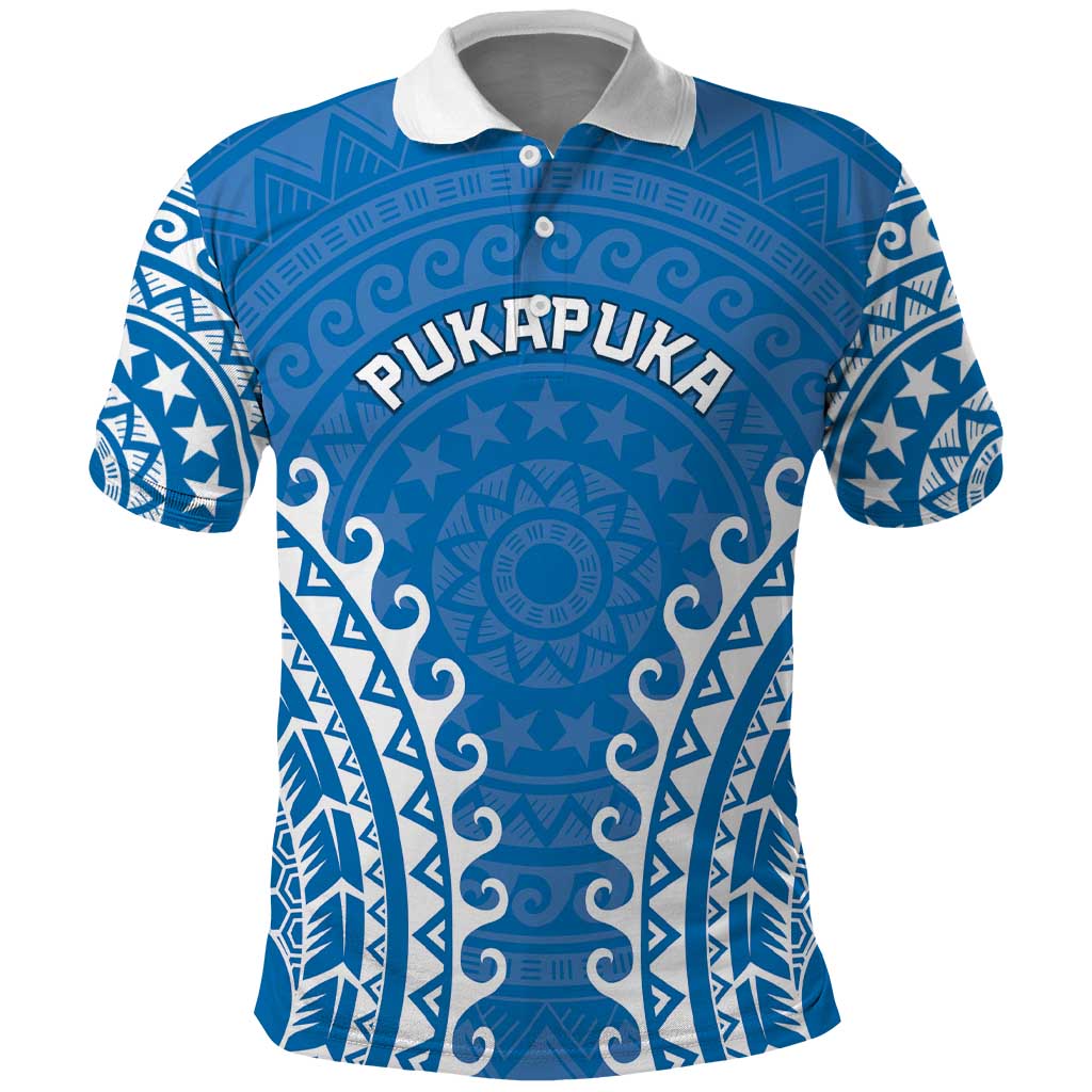 Custom Cook Islands Pukapuka Polo Shirt Polynesian Tribal Tattoo