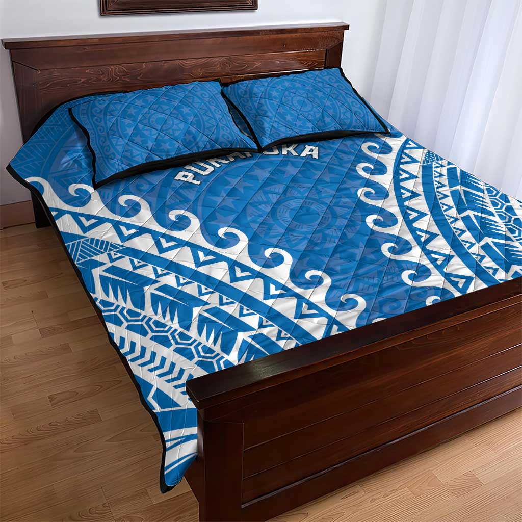 Cook Islands Pukapuka Quilt Bed Set Polynesian Tribal Tattoo LT05 - Polynesian Pride