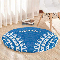 Custom Cook Islands Pukapuka Round Carpet Polynesian Tribal Tattoo