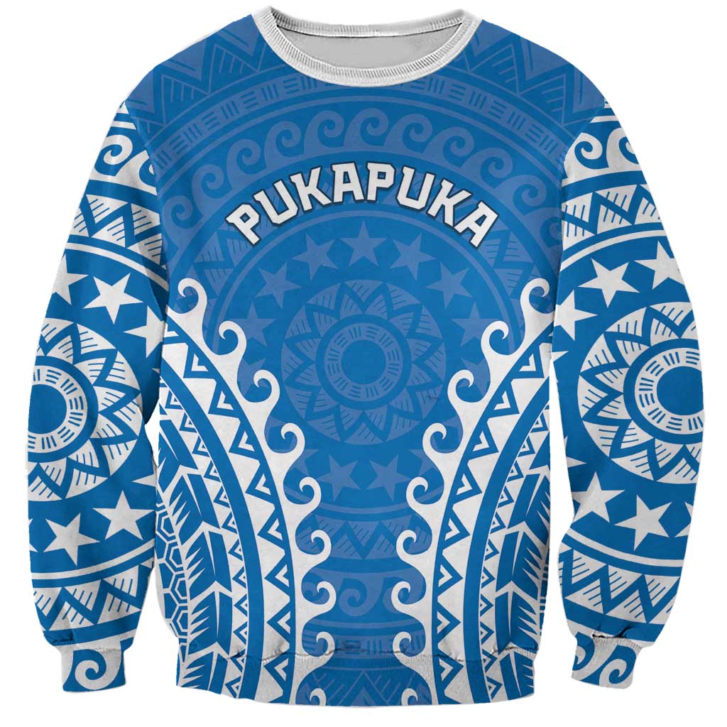 Custom Cook Islands Pukapuka Sweatshirt Polynesian Tribal Tattoo