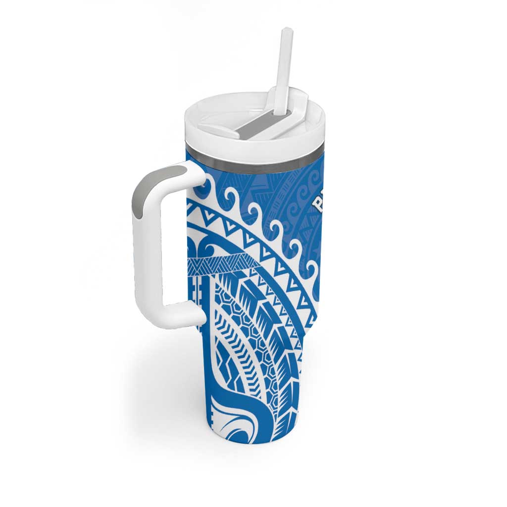 Cook Islands Pukapuka Tumbler With Handle Polynesian Tribal Tattoo LT05 - Polynesian Pride