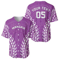 Custom Cook Islands Mangaia Baseball Jersey Polynesian Tribal Tattoo