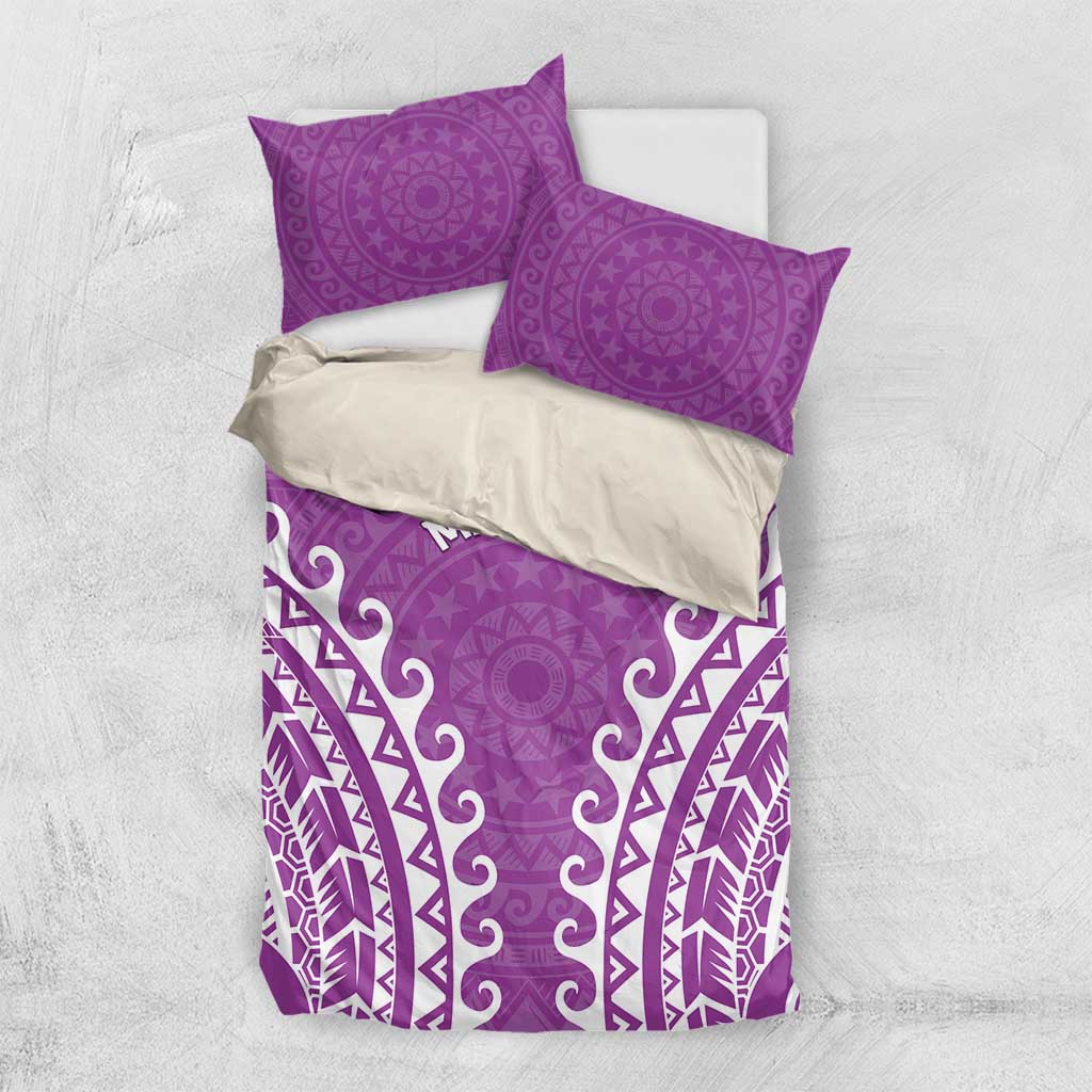 Custom Cook Islands Mangaia Bedding Set Polynesian Tribal Tattoo
