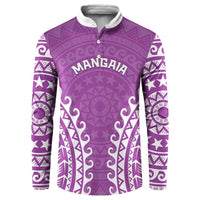 Custom Cook Islands Mangaia Button Sweatshirt Polynesian Tribal Tattoo