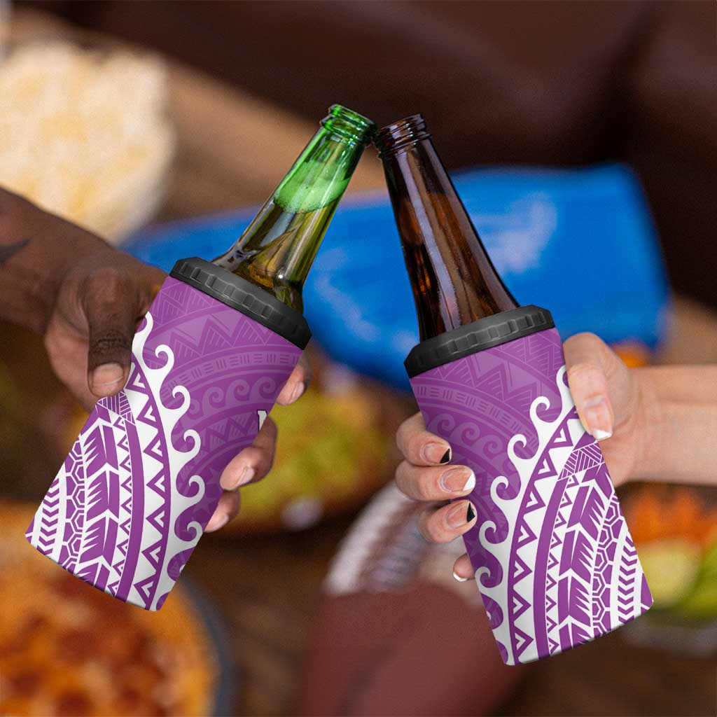Cook Islands Mangaia 4 in 1 Can Cooler Tumbler Polynesian Tribal Tattoo LT05 - Polynesian Pride
